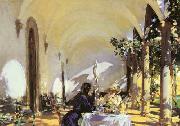 John Singer Sargent Breakfast in  the Loggia oil painting artist